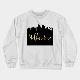 MELBOURNE AUSTRALIA DESIGNER SILHOUETTE SKYLINE ART Crewneck Sweatshirt